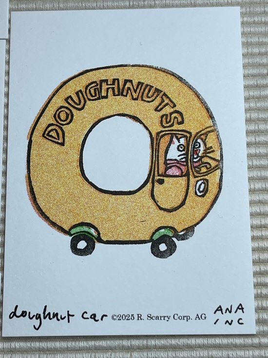 Anastasia Inciardi Mini Print Set (4) - Pencil, Pickle, Doughnut, Banana - Picture 3 of 5